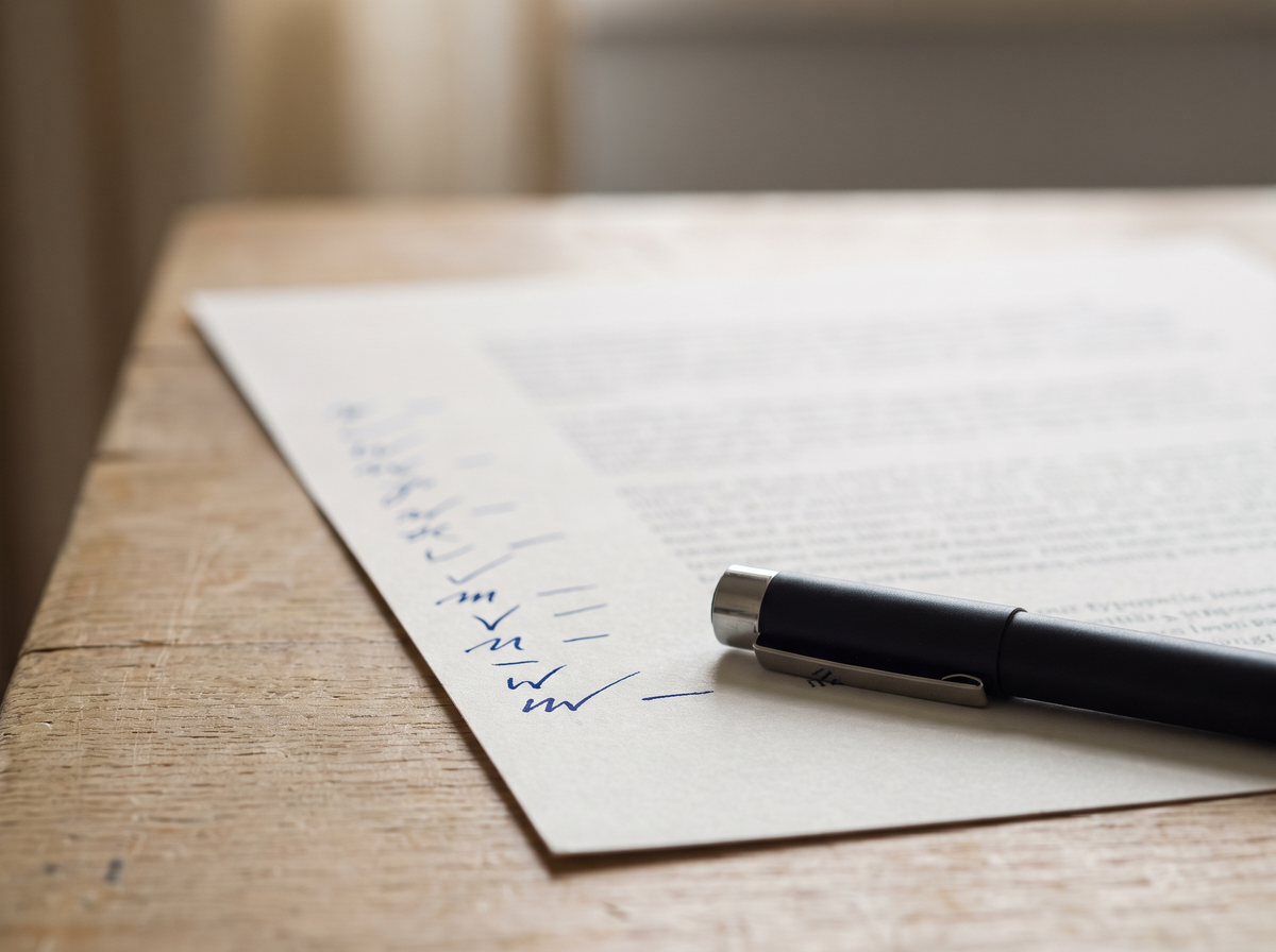 A printed page whose wide margin is filled with handwritten reference marks in ink